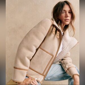 Sezane Calixte 100% sherling jacket size FR 42 NWT